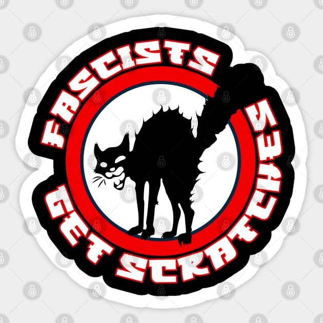 Fascists Get Scratches - Anti Fascist Sticker by Renegade Rags